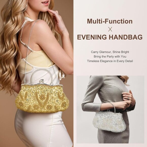 Clutch Purse Polyester Small Crossbody Evening Bag for Women Formal Event
